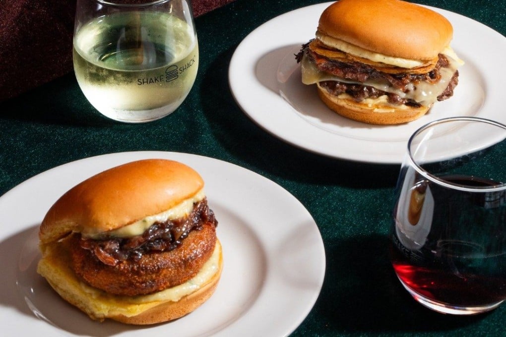 Shake Shack has a French onion line-up that reimagines classic French onion soup into stacked burgers. Photo: Handout