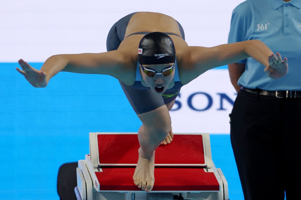 Yu Zidi became the youngest swimmer ever to win a medal at the World Aquatics Championships. Photo: Reuters
