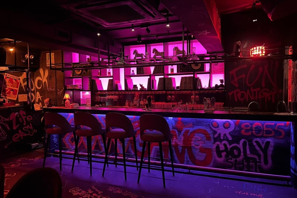 The interior of 8055, a Hong Kong vinyl bar inspired by similar ones in Japan, in Hong Kong’s Lan Kwai Fong nightlife area. The bar is part of a wave of openings spreading analogue music culture in the city. Photo: 8055