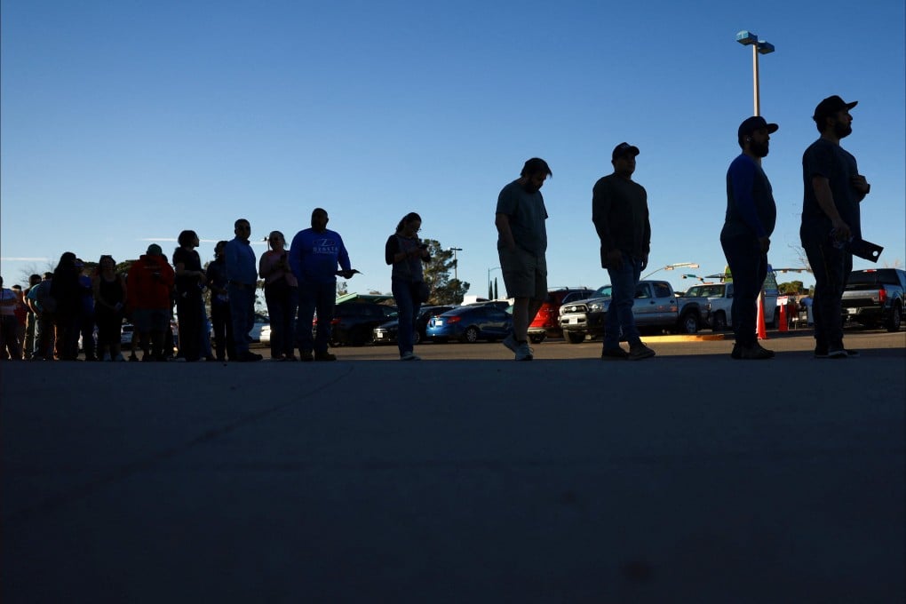 Voters line up to head to the polls in El Paso, Texas. Photo: Reuters
