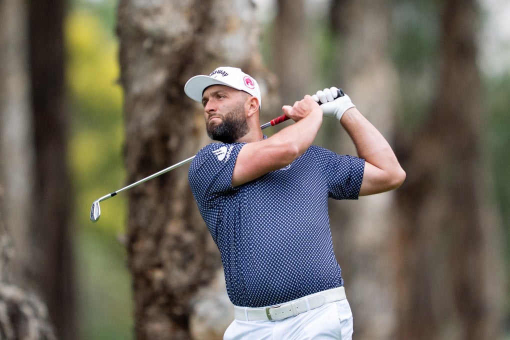 Jon Rahm hits a shot during a practice round ahead of LIV Golf Hong Kong. Photo: LIV Golf
