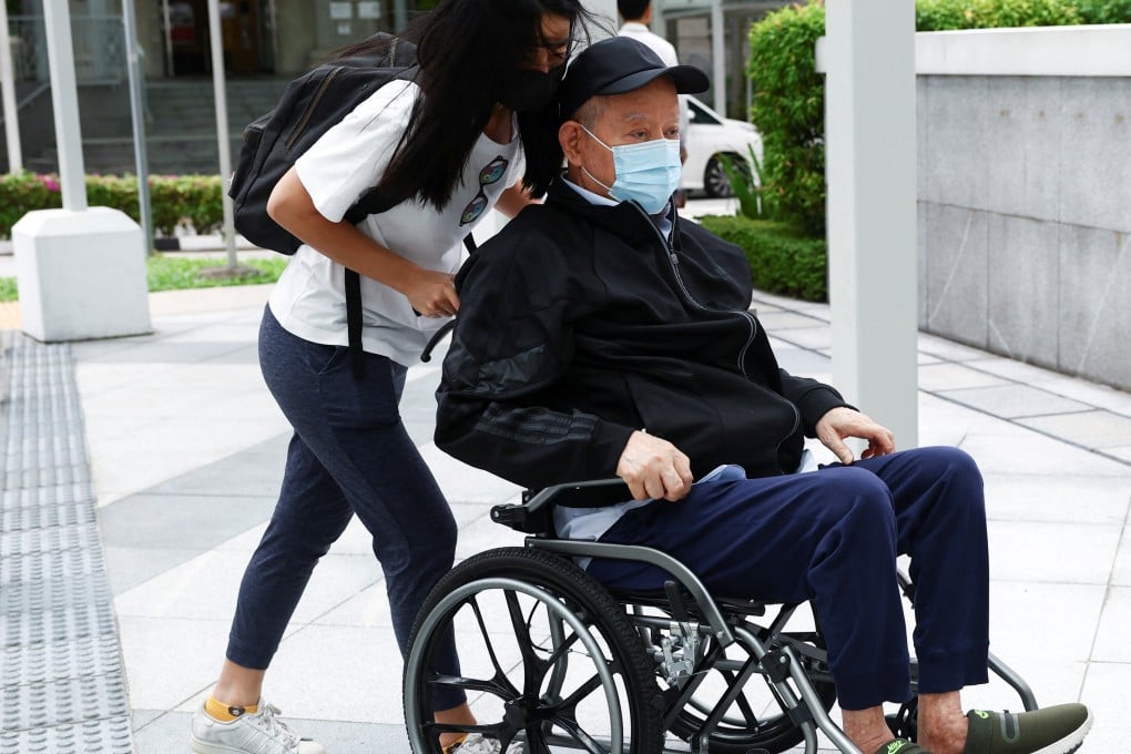 Hin Leong founder Lim Oon Kuin arrives for sentencing at the Singapore State Courts on November 18, 2024. Photo: Reuters