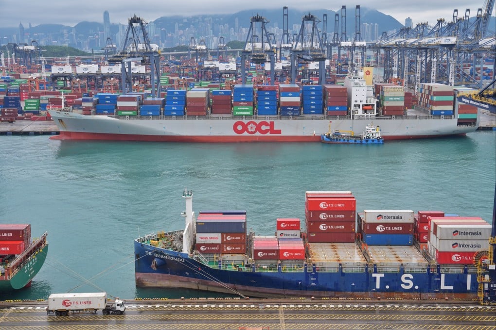 Cargo ships docked at Kwai Chung Container Terminal. Photo: Elson Li