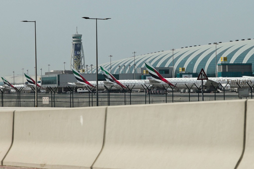 Emirates aircraft remain parked on the tarmac at Dubai International Airport, with Hongkongers among those stranded and struggling to return home from the Middle East amid the escalating conflict in the region. Photo: AFP