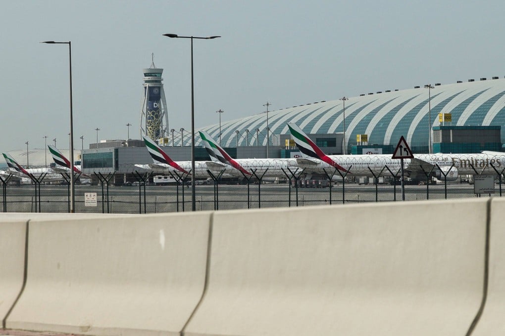 Emirates aircraft remain parked on the tarmac at Dubai International Airport, with Hongkongers among those stranded and struggling to return home from the Middle East amid the escalating conflict in the region. Photo: AFP