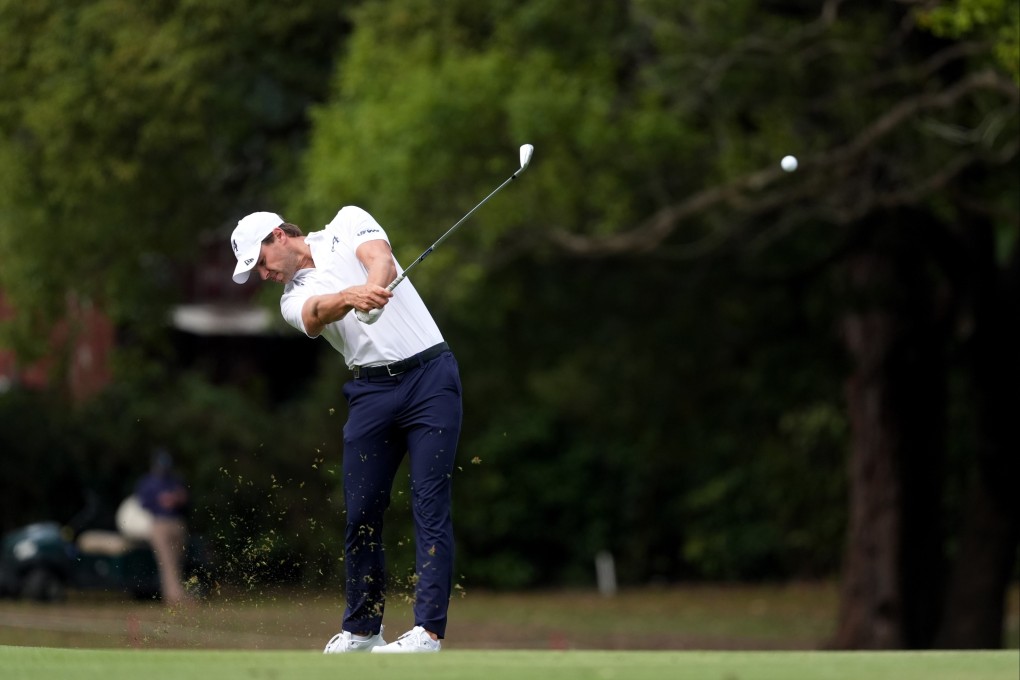Thomas Detry hits an approach during the second round of LIV Golf Hong Kong. Photo: Elson Li
