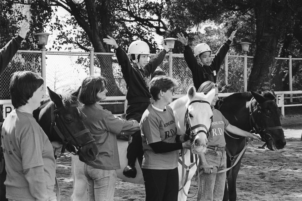 Children show off their skills at the Pok Fu Lam Public Riding School in Hong Kong in 1987. Photo: SCMP Archives