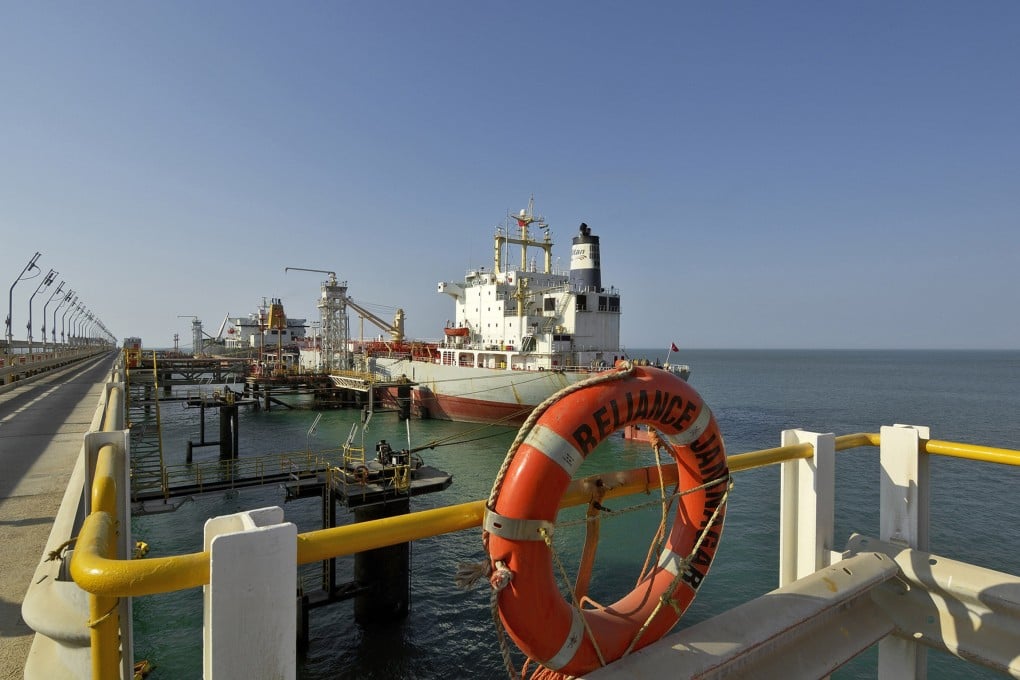 A jetty at a Reliance oil refinery in India. Some fuel heading for Europe has been rerouted to other parts of Asia. File photo: AFP
