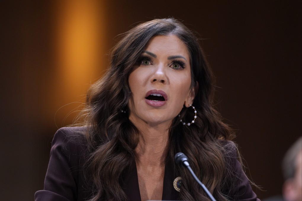 Kristi Noem testifying before an oversight hearing in Washington on Tuesday. Photo: AP