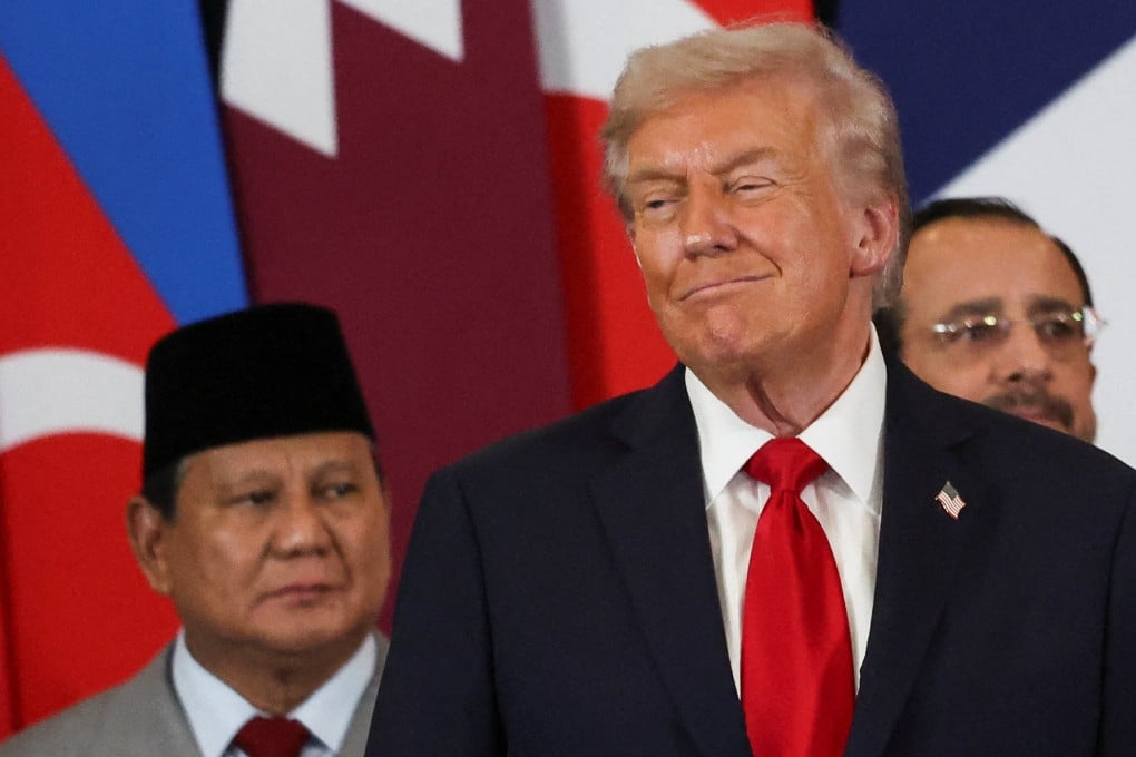 Indonesias President Prabowo Subianto (left) and US President Donald Trump at a summit in Egypt last year. Photo: AFP