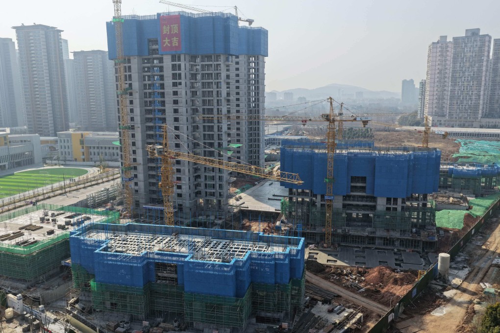 Buildings under construction in Nanjing, in China’s Jiangsu province, in February. Photo: AFP
