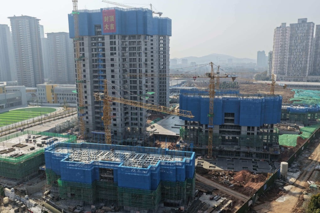 Buildings under construction in Nanjing, in China’s Jiangsu province, in February. Photo: AFP