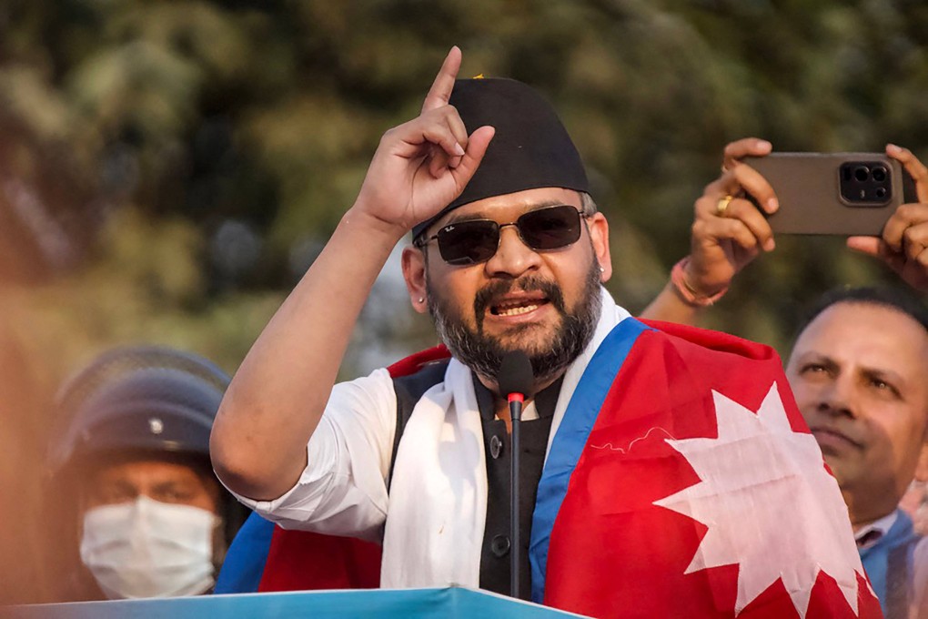 Rastriya Swatantra Party (RSP) election candidate and Kathmandu’s former mayor Balendra Shah addresses supporters during a campaign rally in Janakpur on January 19. Photo: AFP