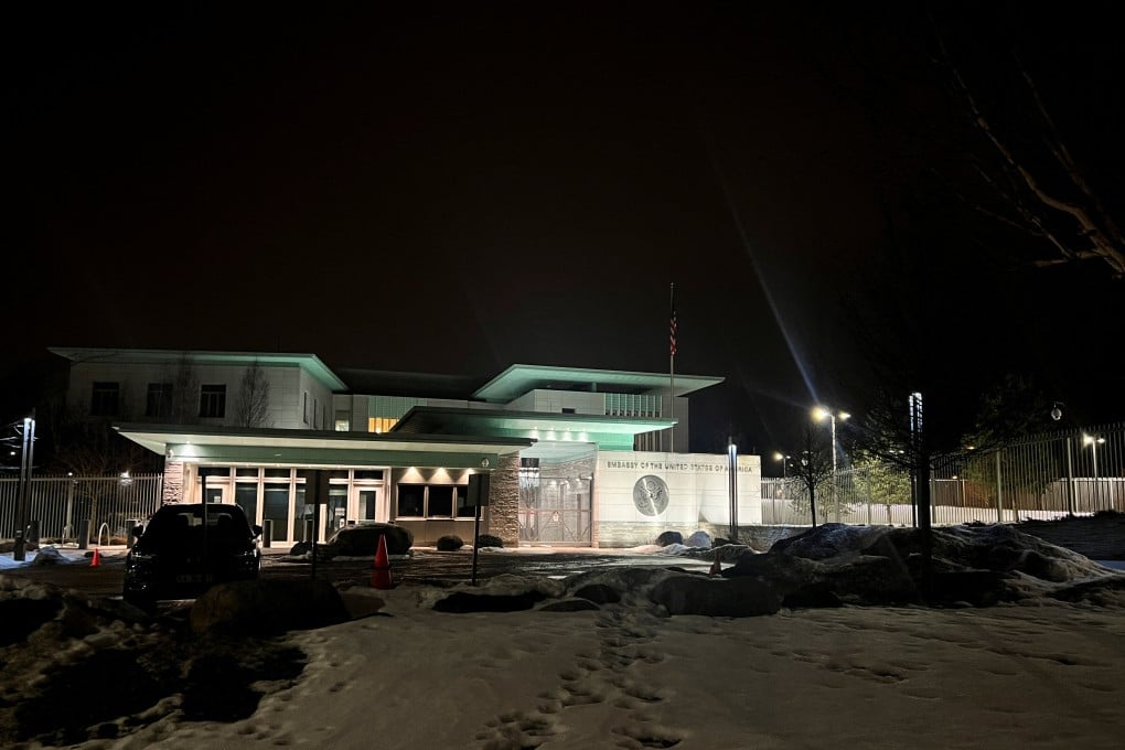 The US embassy in Oslo, Norway, on Sunday. Photo: Reuters