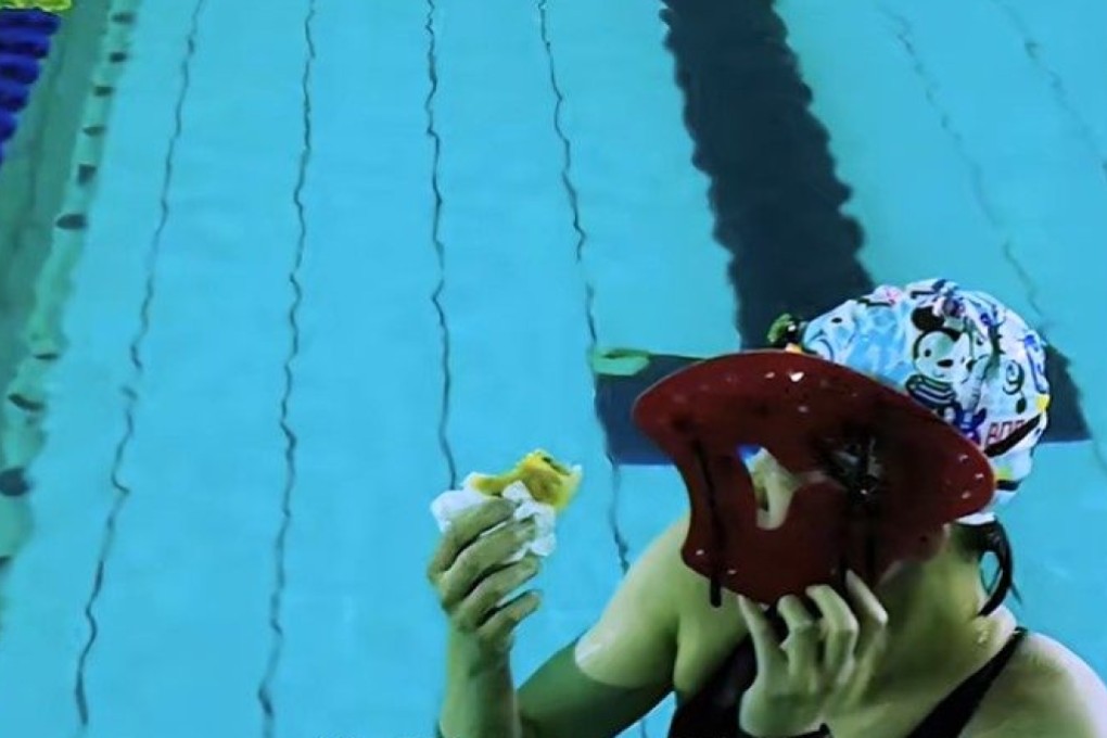 Chinese swimmer Li Bingjie shared a 2020 photograph of her eating a cold steamed bun at a training facility 2,400m above sea level during a CCTV interview released on Sunday. Photo: CCTV