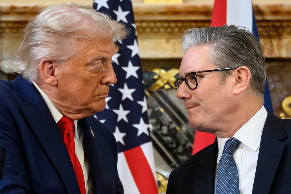 US President Donald Trump, left, and British Prime Minister Keir Starmer. Photo: Pool Photo via AP