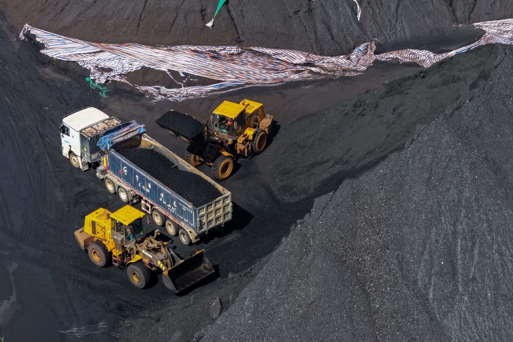 A truck is loaded with coal in China’s Jiangsu province. Photo: AFP