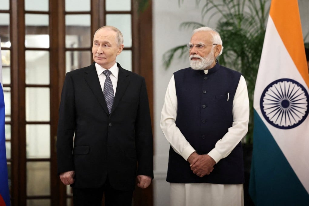 India’s Prime Minister Narendra Modi (right) meets Russia’s President Vladimir Putin in New Delhi, India, on December 5, 2025. Photo: Sputnik/Reuters