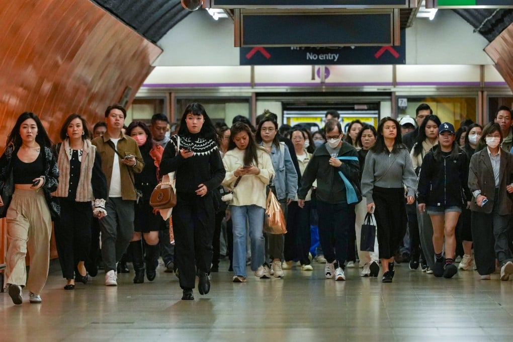 Commuters head for work in North Point on December 16, 2025. Women account for half of the government, legal and accounting workforce in Hong Kong. Photo: Sun Yeung