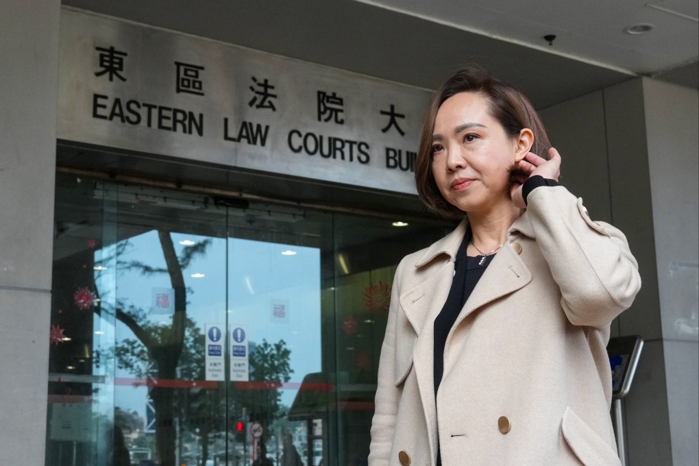 New People’s Party lawmaker Judy Chan leaves Eastern Court on Monday. Photo: Jelly Tse