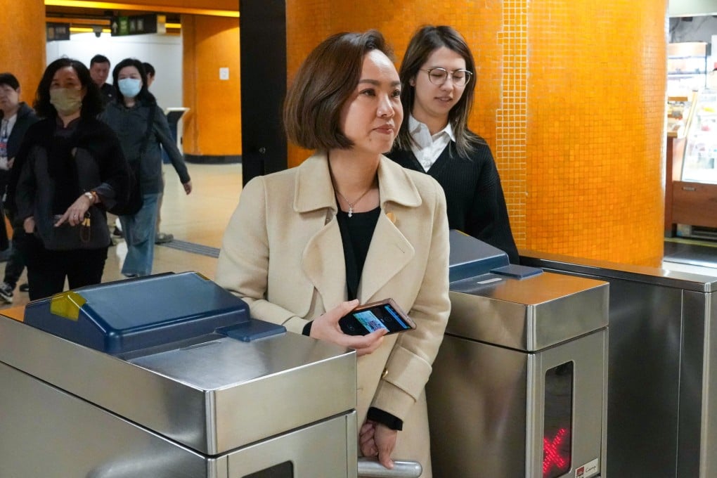 Judy Chan takes the MTR after leaving Eastern Court. Photo: Jelly Tse