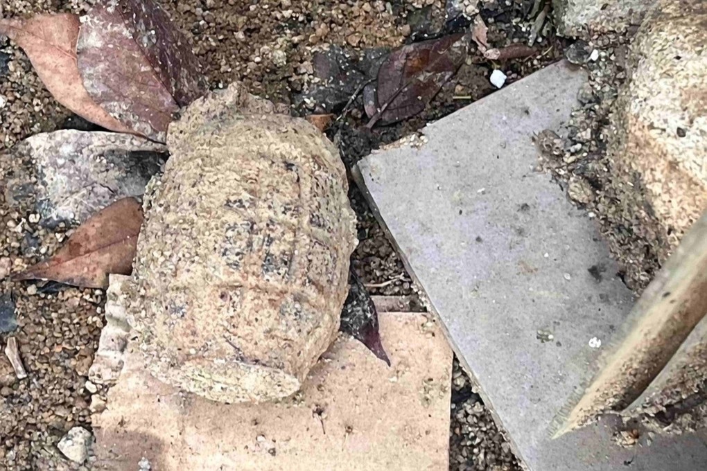 Police and a bomb disposal team were deployed to a residential area in Happy Valley on Wednesday following reports of a suspected wartime grenade. Photo: Handout