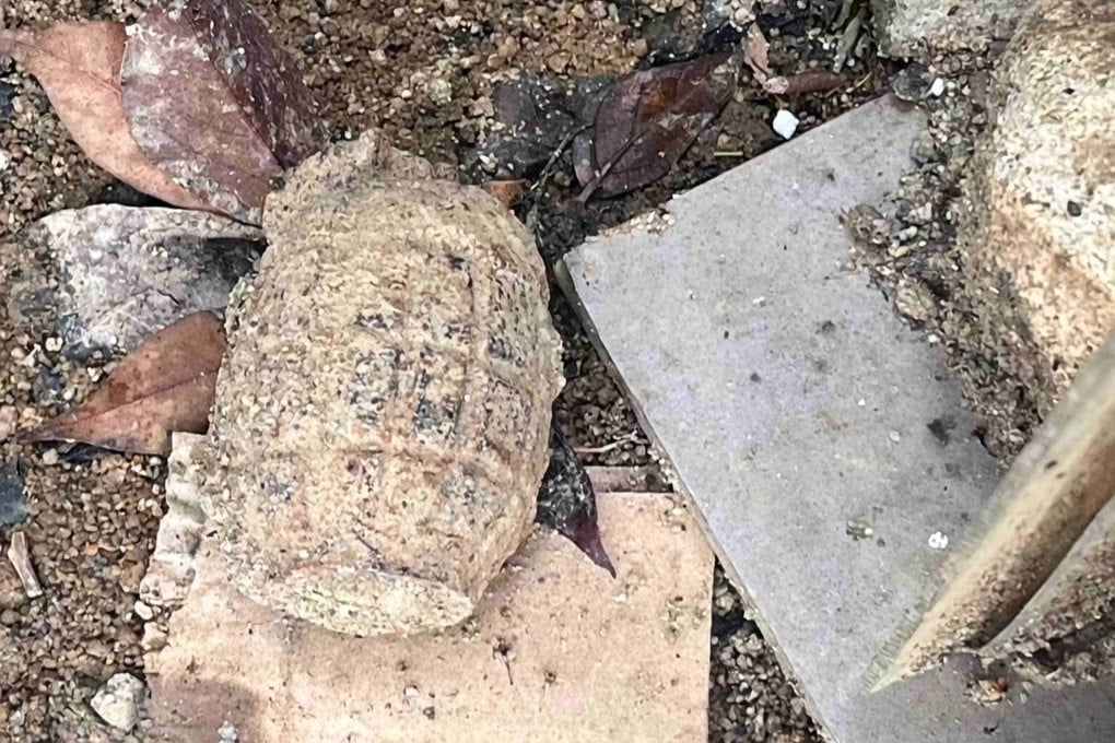 Police and a bomb disposal team were deployed to a residential area in Happy Valley on Wednesday following reports of a suspected wartime grenade. Photo: Handout