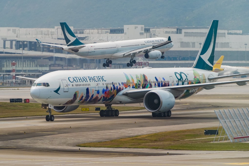 Cathay Group chairman Patrick Healy noted the results marked the airline’s third consecutive year of profits. Photo: Eugene Lee