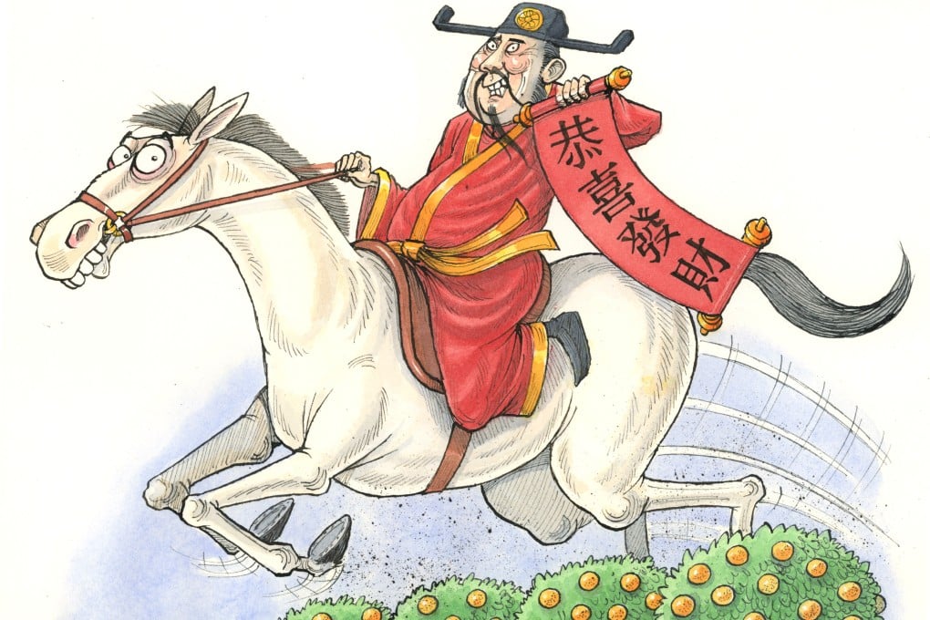Leap of Faith, by South China Morning Post political cartoonist Harry Harrison, is one of eight illustrations inspired by the Year of the Horse that will be auctioned by the SCMP. Illustration: Harry Harrison