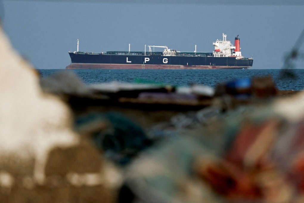 About half of China’s oil comes from the Middle East, underscoring the importance of the Strait of Hormuz (pictured, with anchored LPG gas tanker on Wednesday), which also serves as a crucial trade corridor for the country’s exports. Photo: Reuters