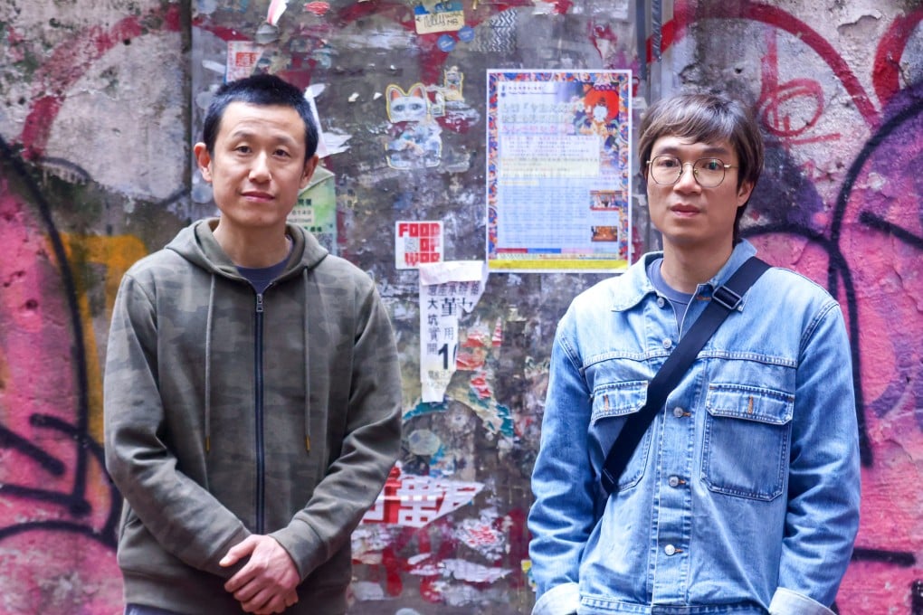I Deliver Parcels in Beijing author Hu Anyan (left) and Hong Kong food delivery driver and filmmaker Kong Yiu-wing meet in Hong Kong before Hu’s speech at the 2026 Hong Kong International Literary Festival. Photo: Jonathan Wong