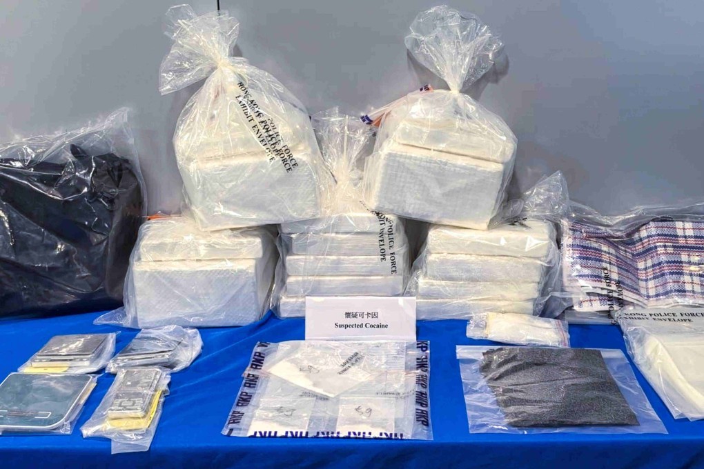 The suspected cocaine was seized in a village house in Sha Tin. Photo: Handout