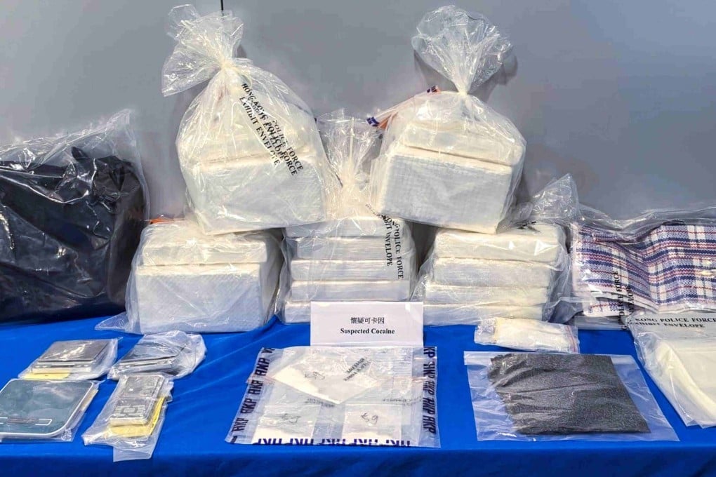 The suspected cocaine was seized in a village house in Sha Tin. Photo: Handout