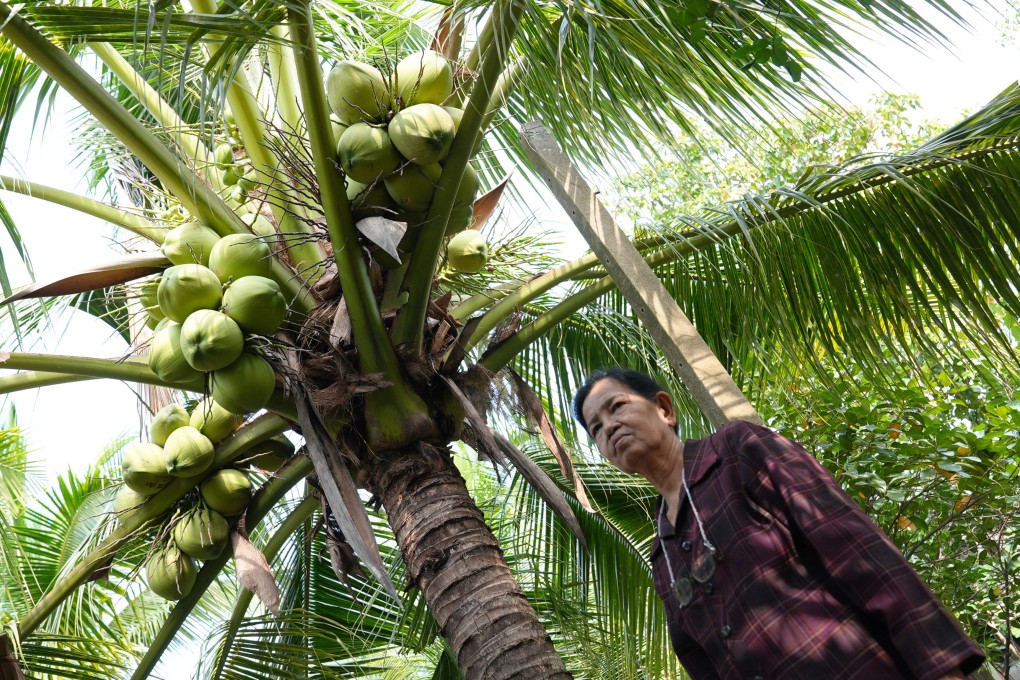 Thai coconut farmer Lamduan Haochareon. Photo: Aidan Jones
