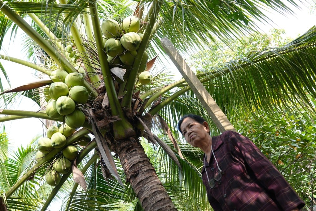 Thai coconut farmer Lamduan Haochareon. Photo: Aidan Jones