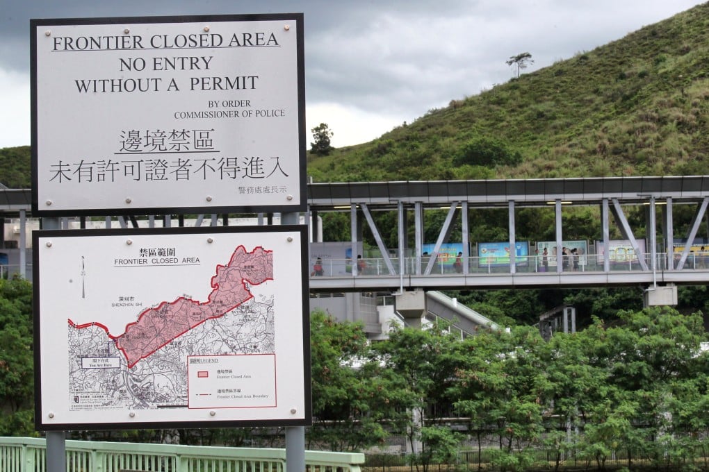 A map of the Frontier Closed Area at Lo Wu train station, seen on June 10, 2013. There has been talk of relaxing restrictions on the area, which borders the Mai Po Nature Reserve. Photo: Dickson Lee