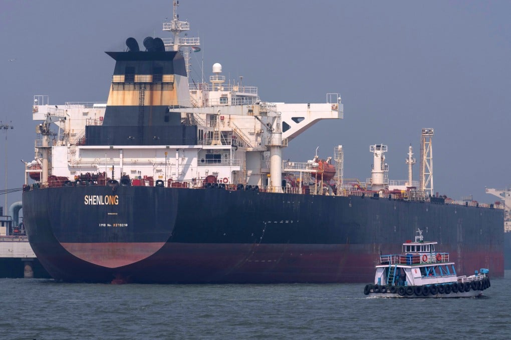 Liberian-flagged tanker Shenlong Suezmax, carrying crude oil from Saudi Arabia, arrives in Mumbai on Thursday after clearing the Strait of Hormuz. Photo: AP