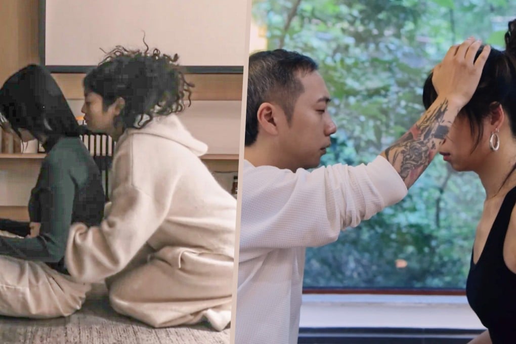 A new profession known as “intimate touch therapists” has sparked a  boundaries debate in China. Photo: SCMP composite/RedNote