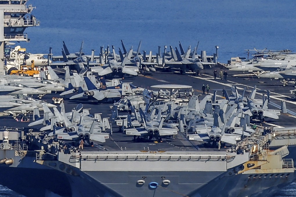 The USS Gerald R. Ford in Souda Bay, Crete on February 26. Photo: AFP