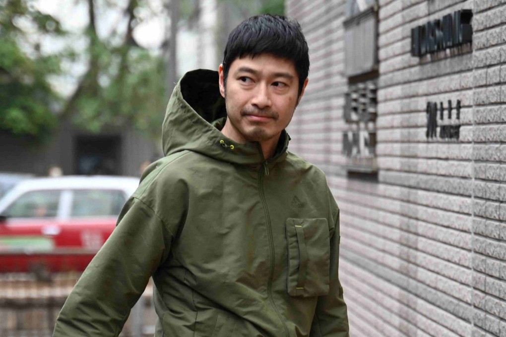 Actor Gregory Wong enters West Kowloon Court on February 1, 2024. Photo: AFP