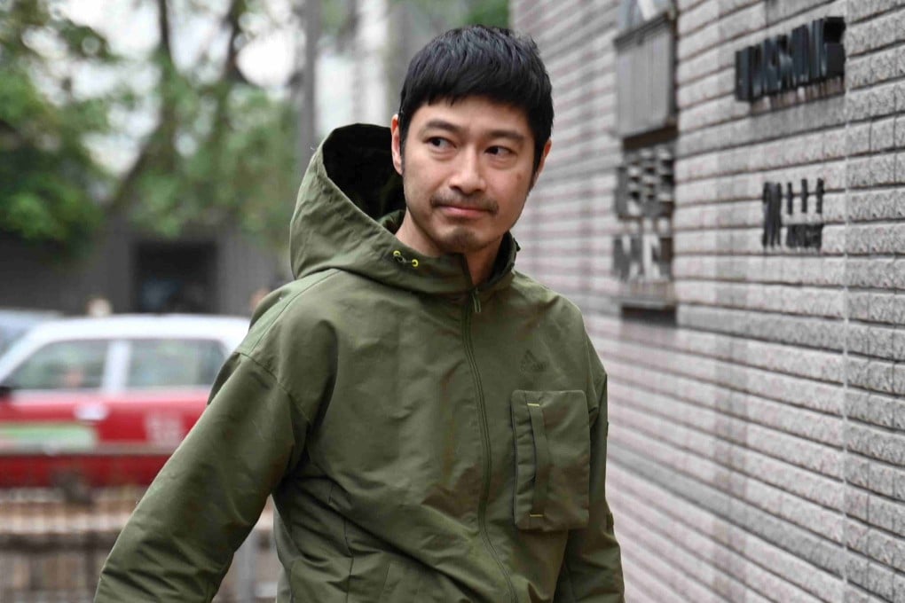 Actor Gregory Wong enters West Kowloon Court on February 1, 2024. Photo: AFP