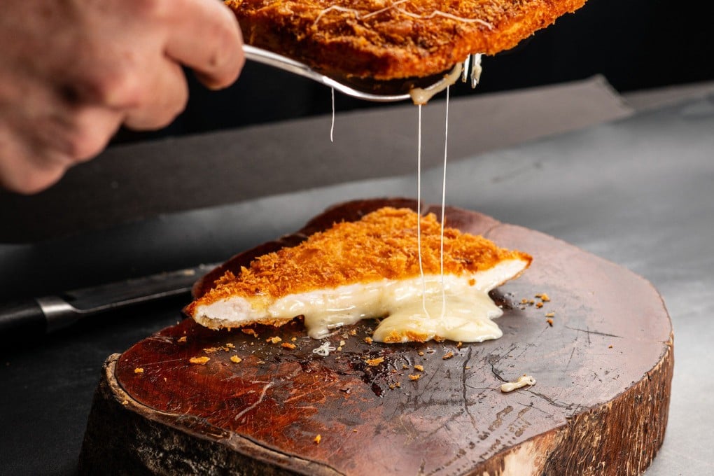 Chicken cordon bleu with Fontina cheese and sautéed porcini mushrooms at Hong Kong’s LucAle Italian restaurant. Photo: Handout