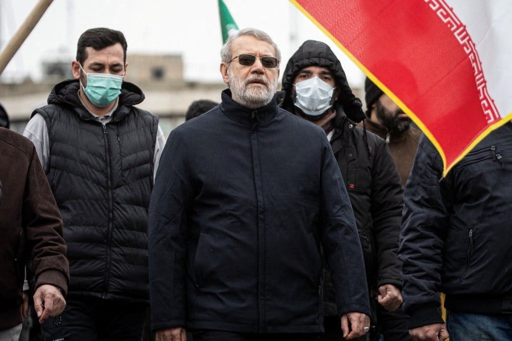 Iranian security chief Ali Larijani had walked openly with crowds at a pro-government rally last week in Tehran. Photo: Ali Larijani via X/Reuters