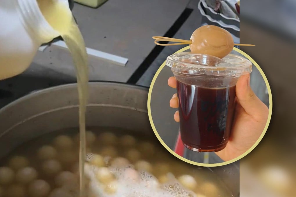 A Chinese café has been selling a unique coffee blend which features eggs brewed in child urine, selling over a hundred cups a day at weekends. Photo: SCMP composite/RedNote