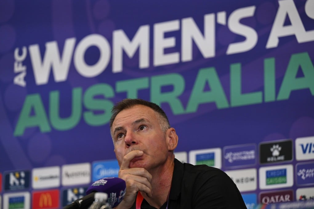 China’s head coach Ante Milicic discusses his side’s Women’s Asian Cup defeat to Australia. Photo: EPA
