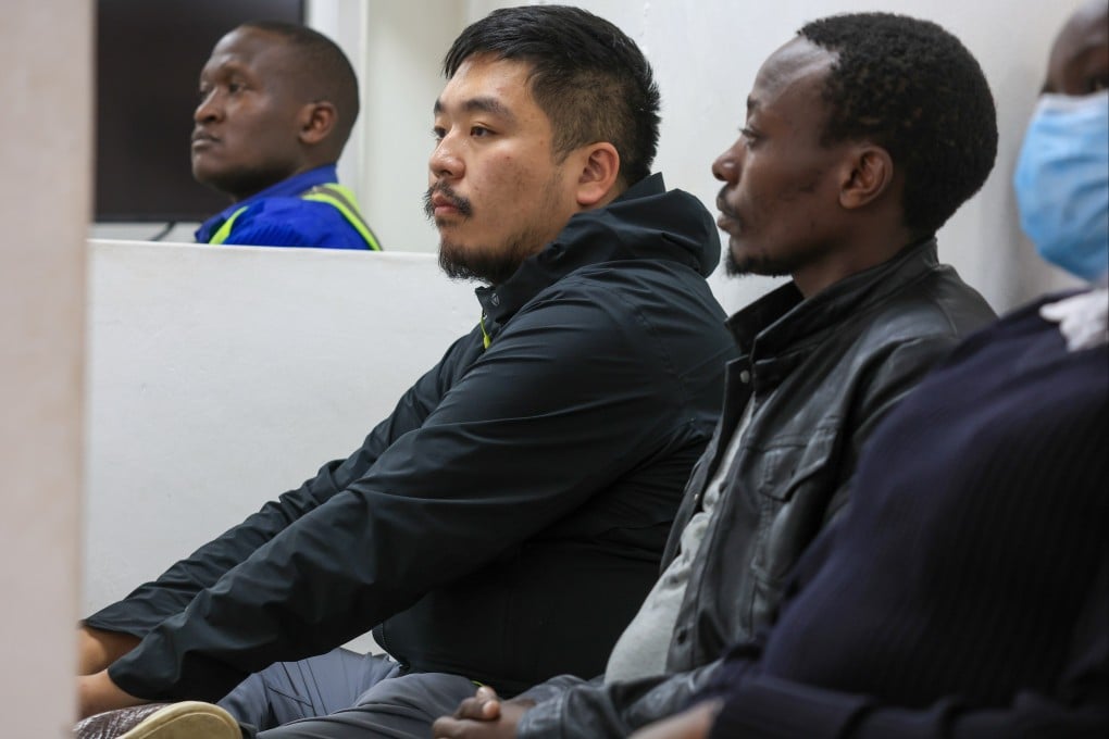 Zhang Kequn and Charles Mwangi in court on Tuesday. Photo: AP