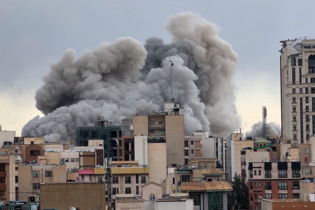 A plume of smoke rises after a strike in Tehran, Iran, on March 2, 2026. Photo: AP