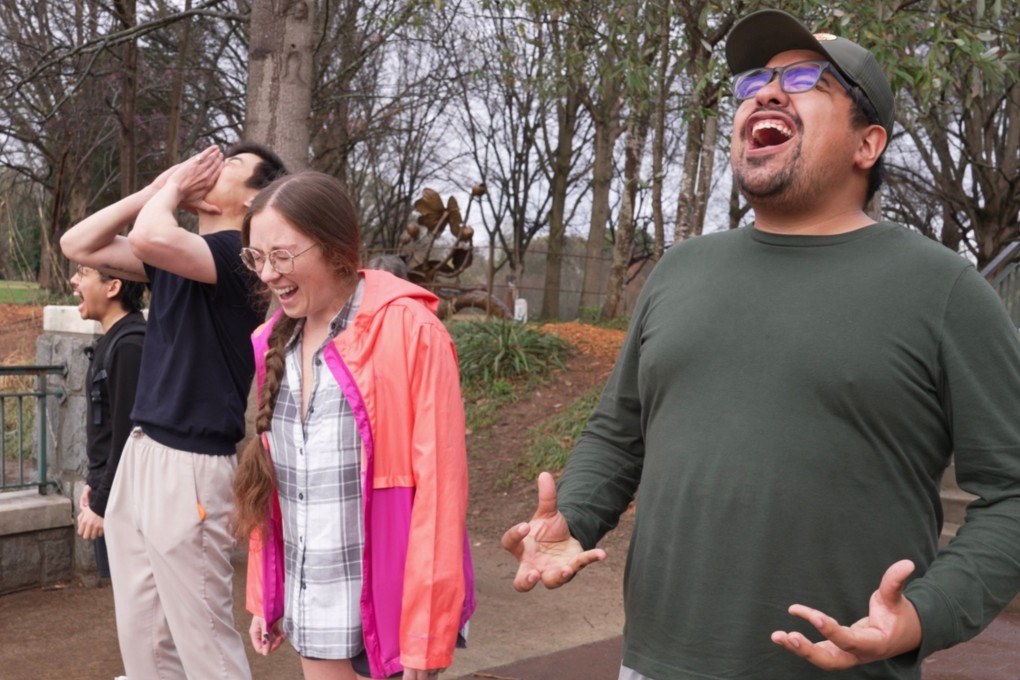 People take part in a Scream Club meeting in Atlanta, Georgia, in March 2026. Scream clubs are offering a unique outlet for catharsis. Photo: AP