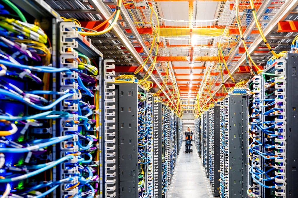 A technician works at a data centre in the United States last year. Photo: AWS/Reuters