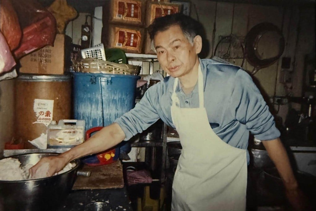 Ha Fan-ming, one of the founders of Hong Kong fish ball noodle restaurant chain Ha Ming Kee, makes fish balls by hand at the brand’s first branch in Mong Kok. Now his son, Roger Ha, has taken the reins. Photo: courtesy of Roger Ha